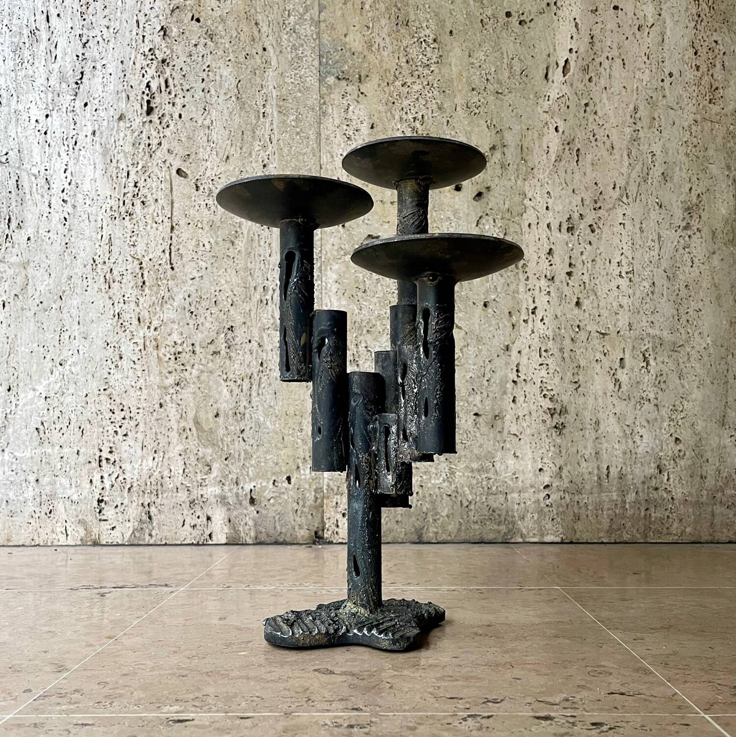 Brutalist candlestick