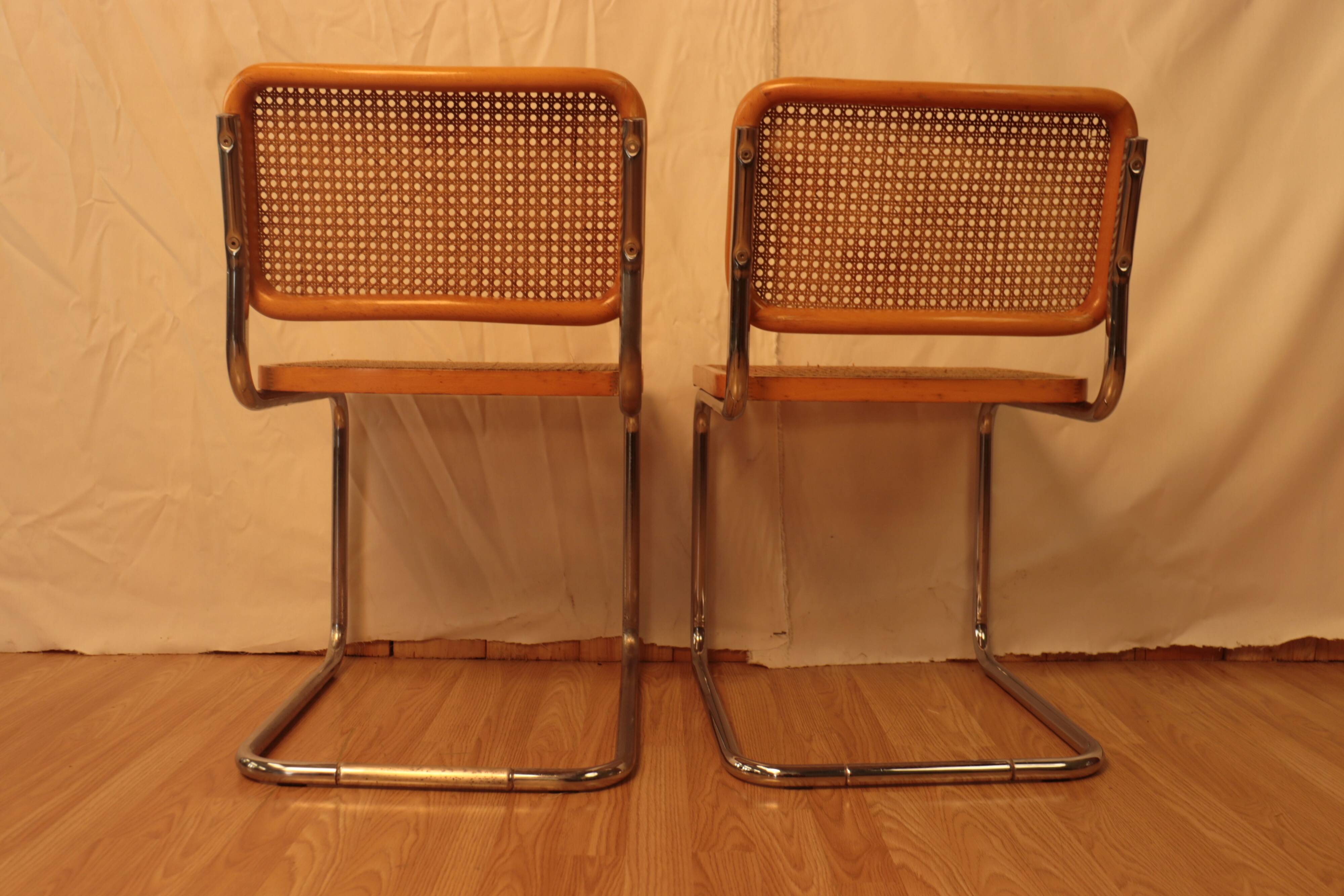 Paire de chaise Marcel Breuer B32