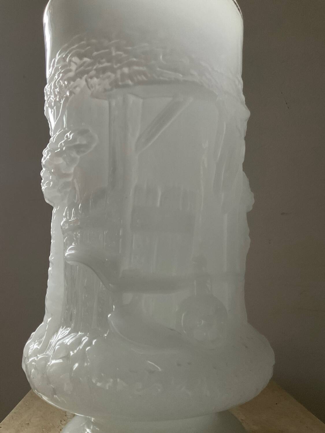 Large Art Deco opaline vase