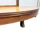 Antique Curved Glass Display Cabinet – Wooden Showcase – Early 20th Century