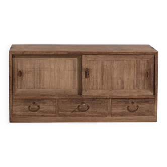 Old low cabinet with sliding doors – Taishō / Showa period (c. 1920-1970) #9