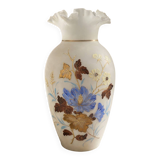 Antique enamelled opaline vase