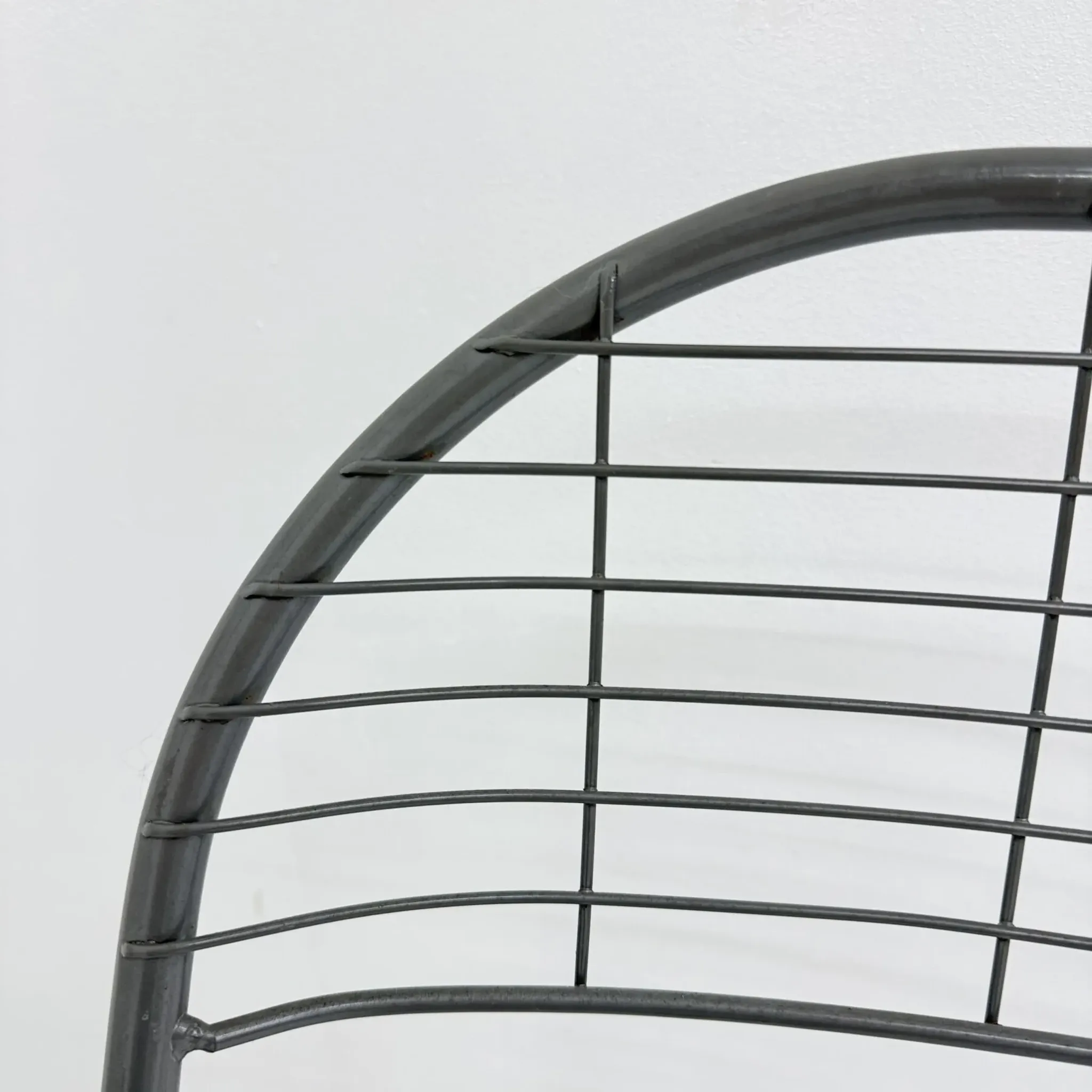 Niels Gammelgaard for Ikea grey wire metal folding chair, 1970s