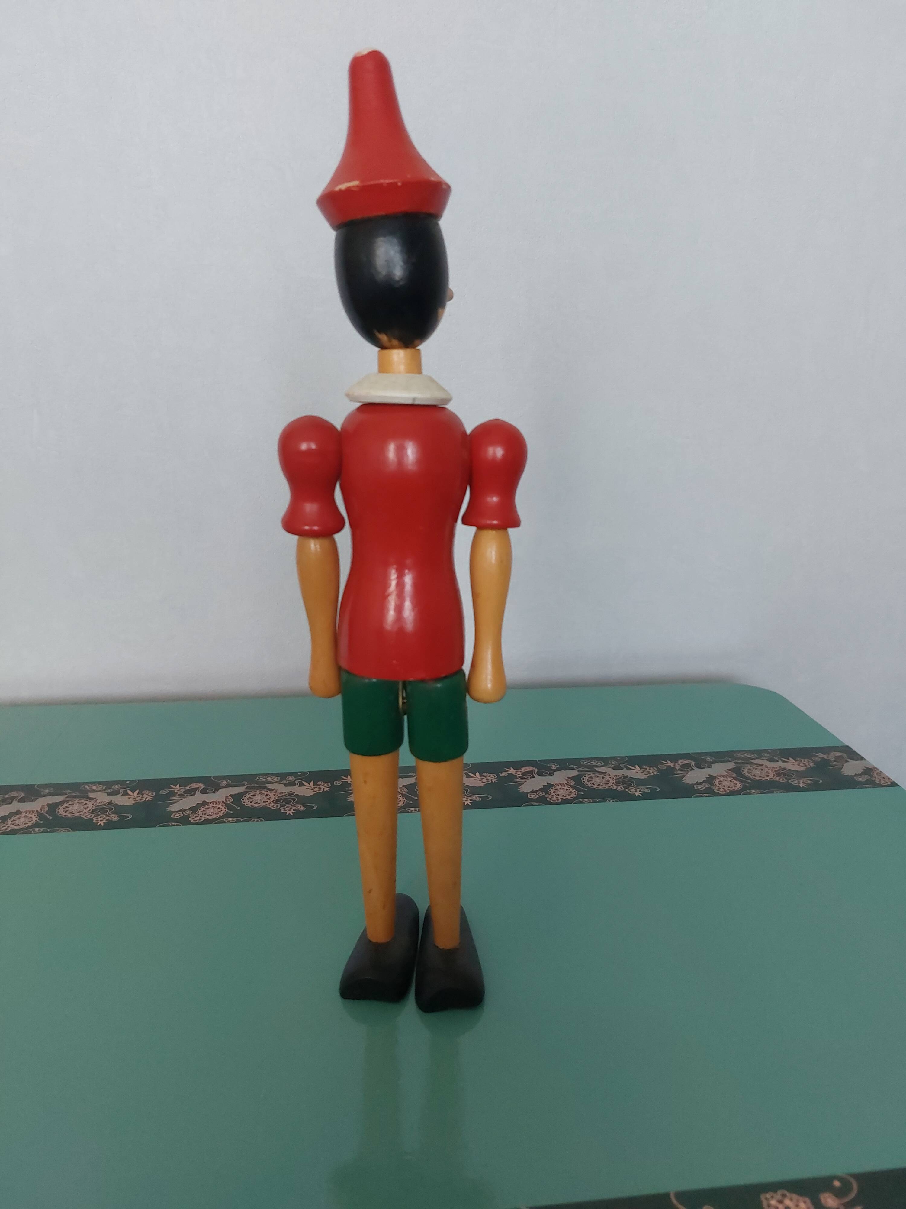 Wooden toy featuring Pinocchio
