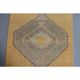 1970s Turkish Oushak handmade beige runner rug 92x344