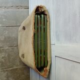 Vintage metal and canvas folding camping chairs