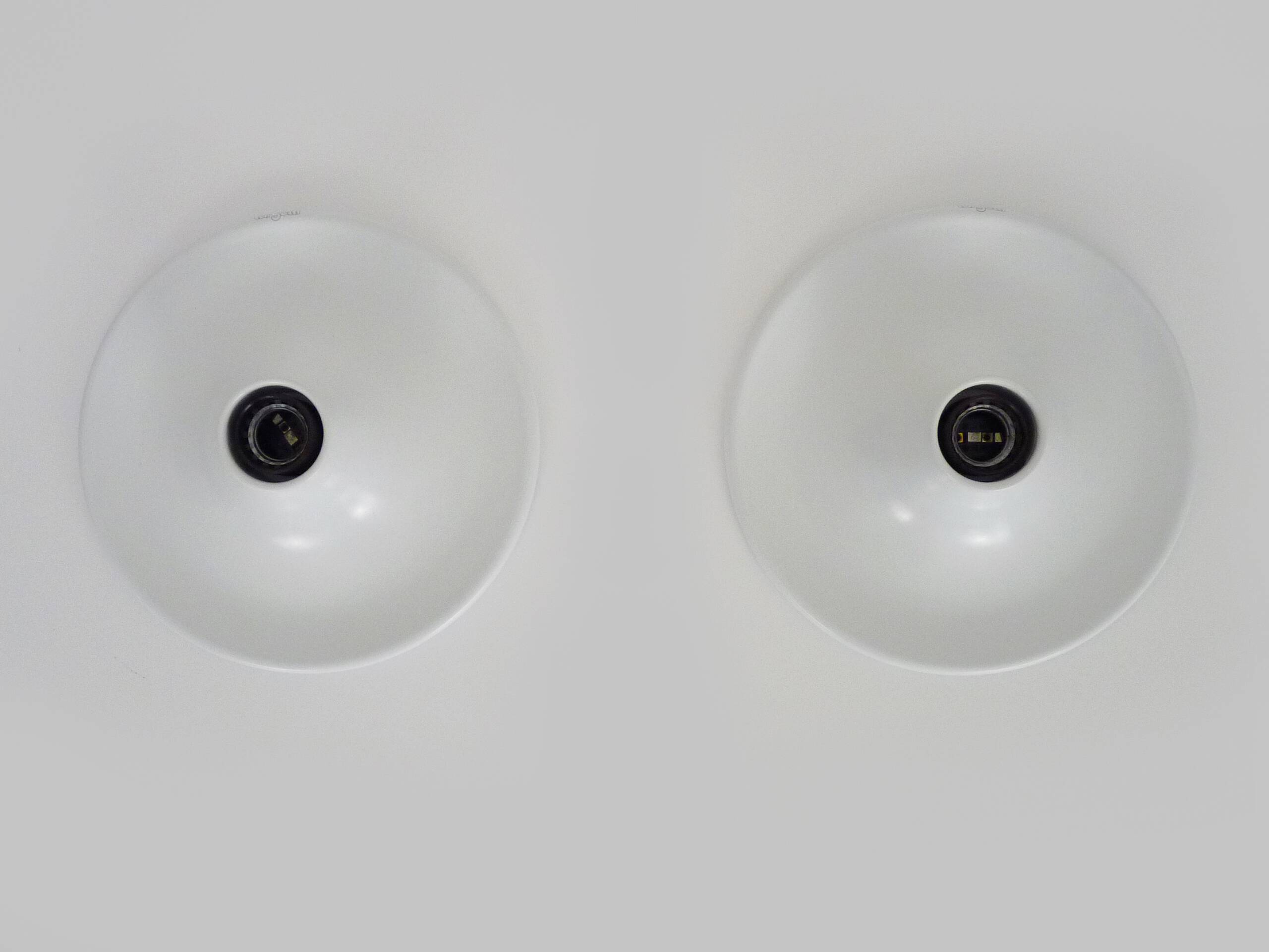 Pair of Targetti disc wall lights, UFO, Italy 1970s