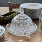 Crystal dish and bell