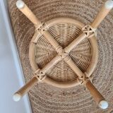 Small bamboo wicker table