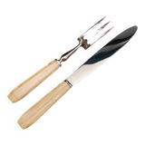 Cutlery made of horn and stainless steel