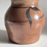 Vase artisanal signed stoneware vintage