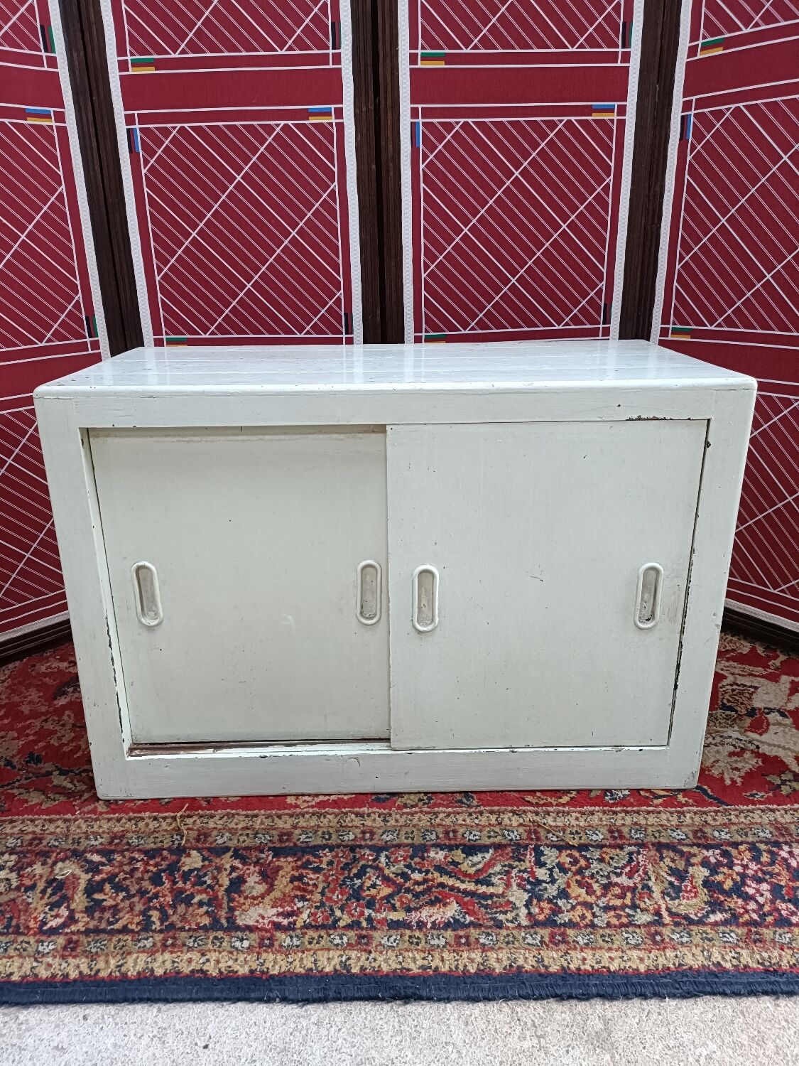 storage cabinet with sliding doors, jam maker