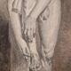 Étude de nu / Dessin au fusain d'Ellen Hägg, signé et daté -(18)94.