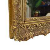 Grand Miroir Doré Style Baroque Cadre Doré Fleurs d'Acanthe 110cm