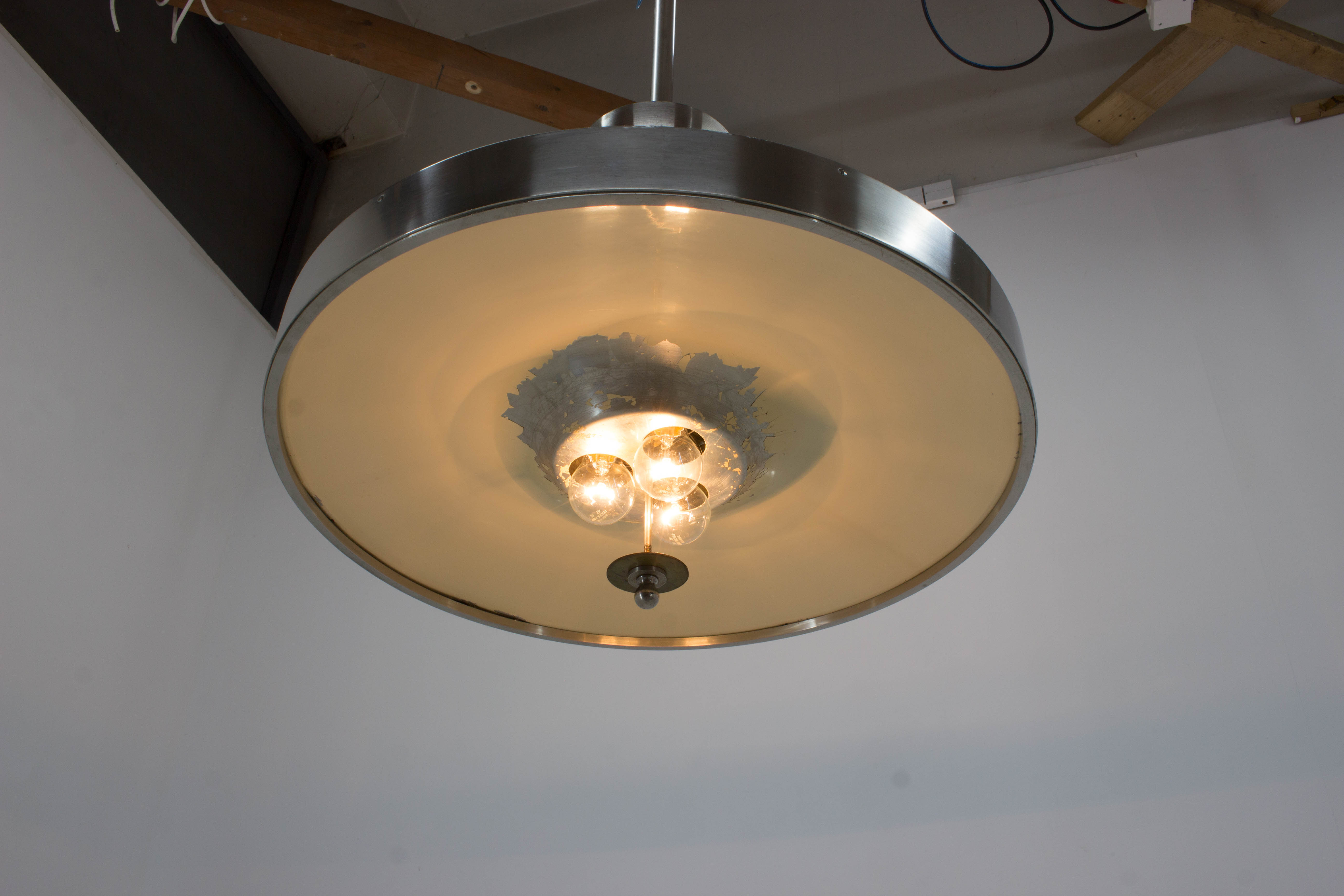 Ultra Rare Large Bauhaus Chandelier by Franta Anyz, 1930s