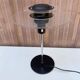 Post-modern vintage lamp in black metal and plexiglass from the 1970s.