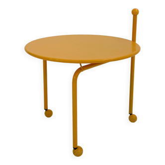 Yellow folding side table by Tord Bjorklund for Ikea, 1980