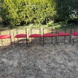 6 chairs from the 80s, metal structure