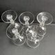 5 glasses in light blown, cut and guilloché crystal