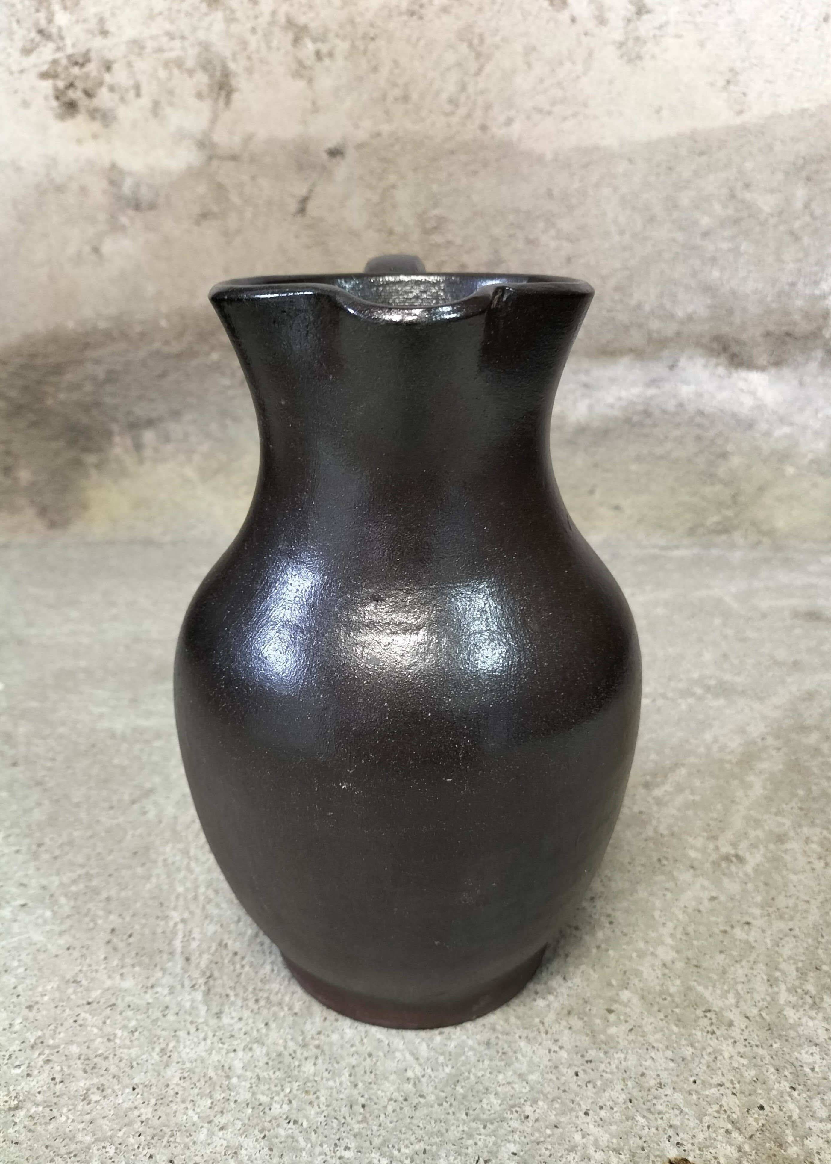 Ceramic pitcher signed Jean Dubost