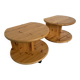 Side table, end table X2, solid pine, 1970s design.
