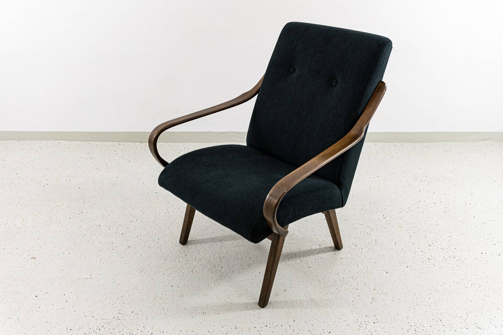 Black Armchair By Jaroslav Šmídek For Ton, Czechoslovakia, 1960’s