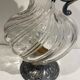 Glass and silver metal decanter around 1900