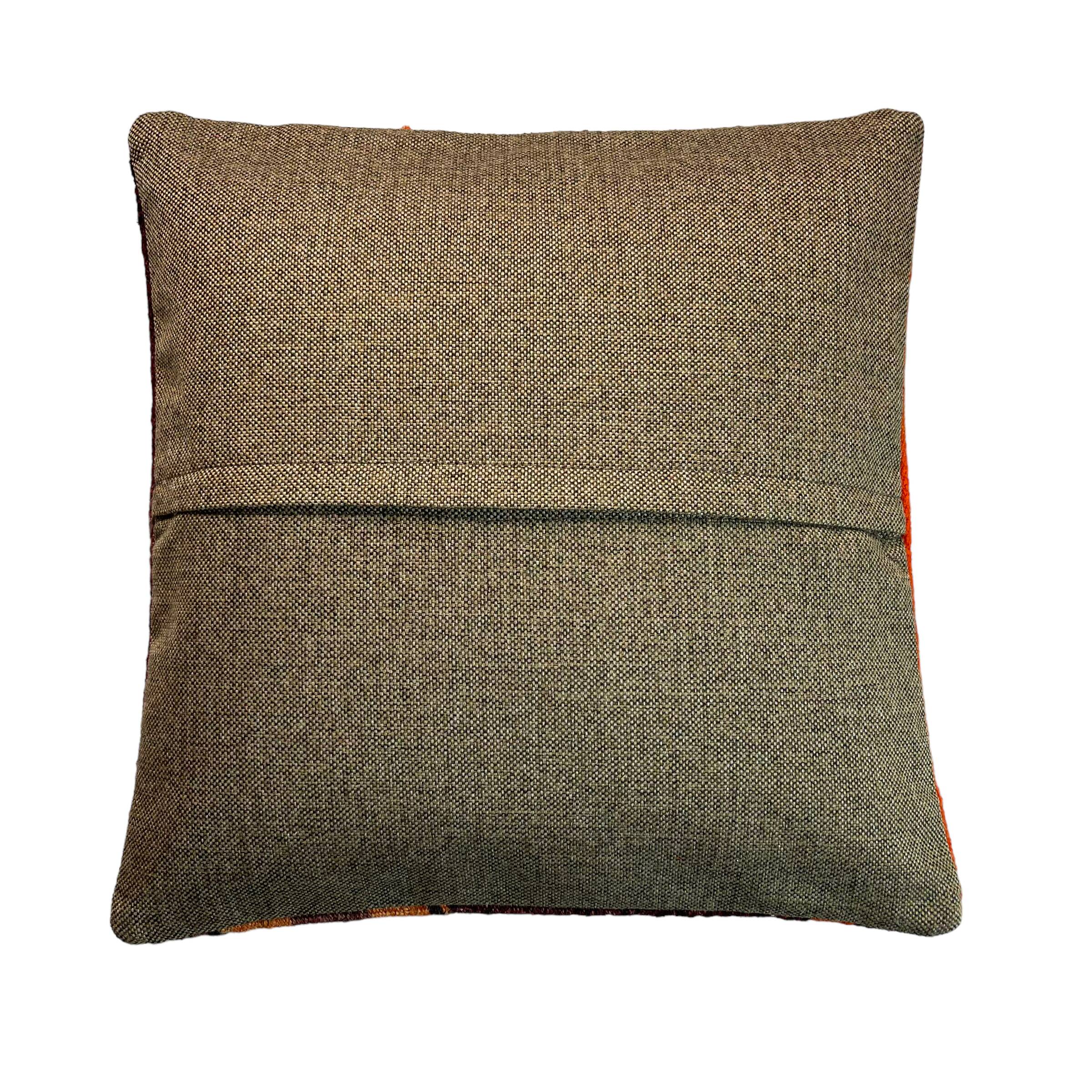 Vintage turkish kilim cushion cover , 40 x 40 cm