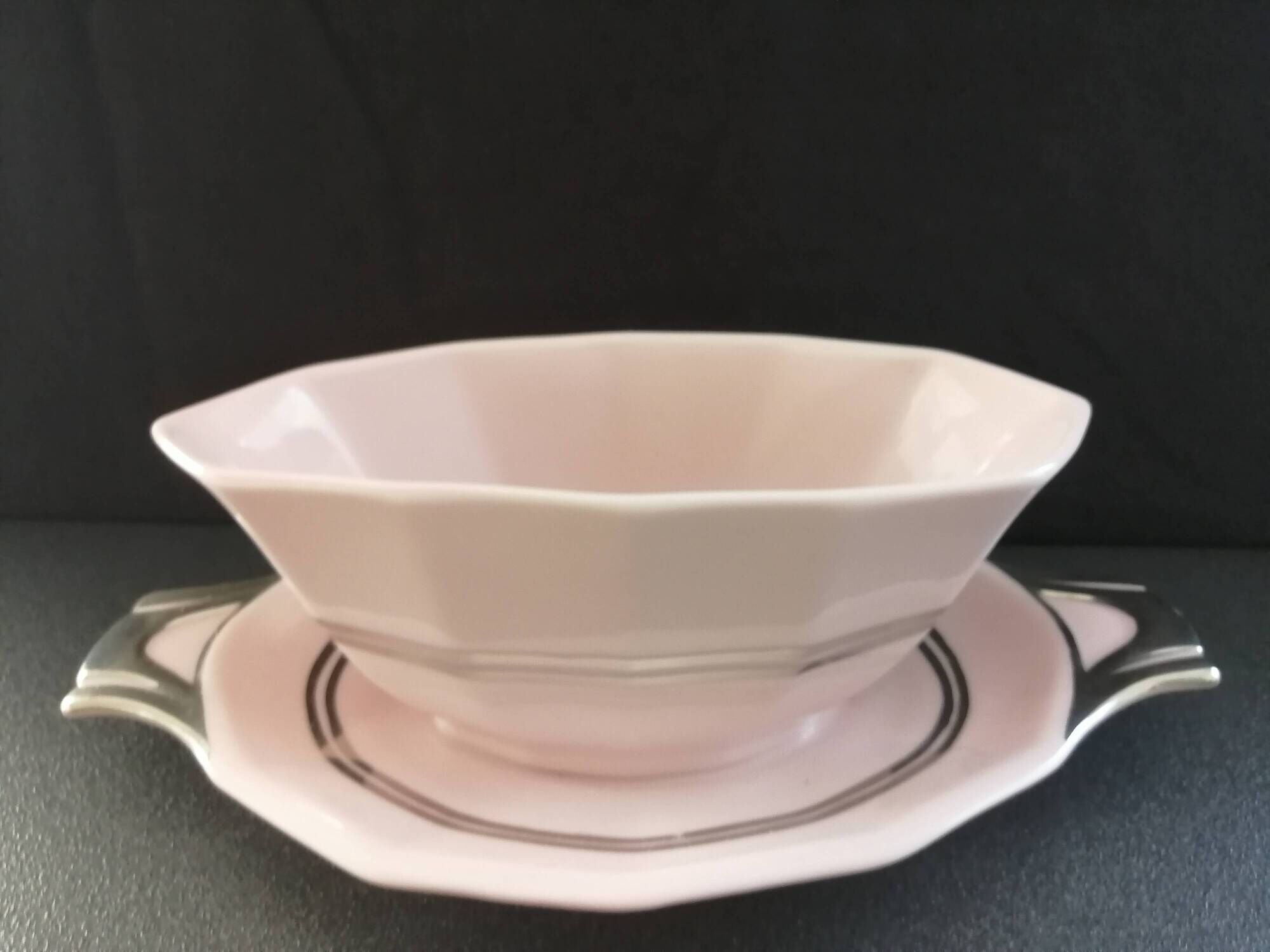 Large Art Deco dinnerware service from the Schlaggenwald Manufacture, vintage