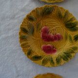 Dessert set salad bowl and 6 plates 541023 fruits barbotine sarreguemines