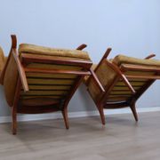 1950s Camea Italian reclining armchairs dralon velvet, set of 2