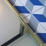 Free form mirror 45X80 cm brass frame