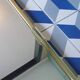 Free form mirror 45X80 cm brass frame