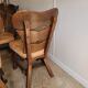 Lot de 4 chaises brutalistes en bois