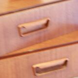 Paire de tables de nuits murales en teck