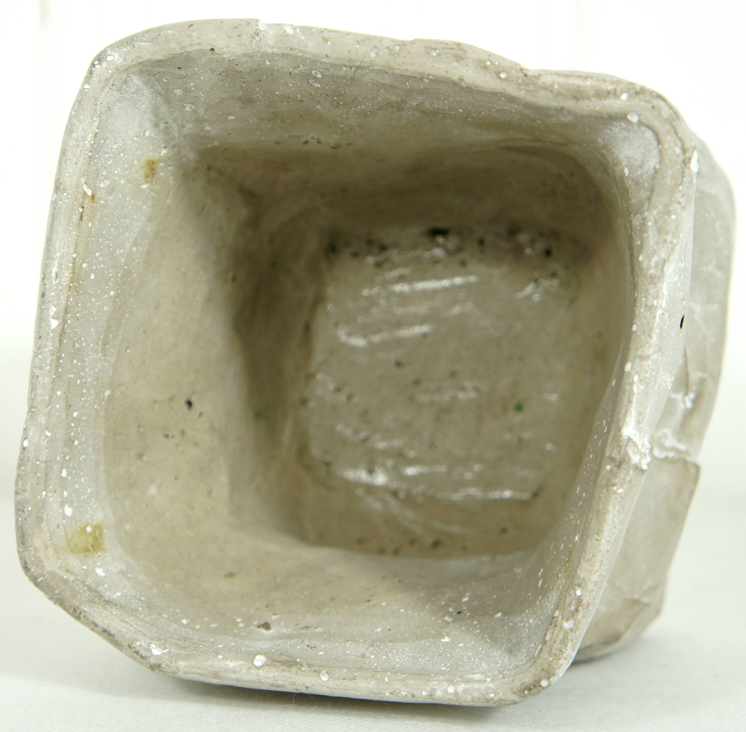 Cubist vase in crumpled ceramic