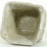 Cubist vase in crumpled ceramic