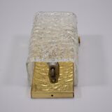 Paire d’appliques cristal & laiton 1970’s
