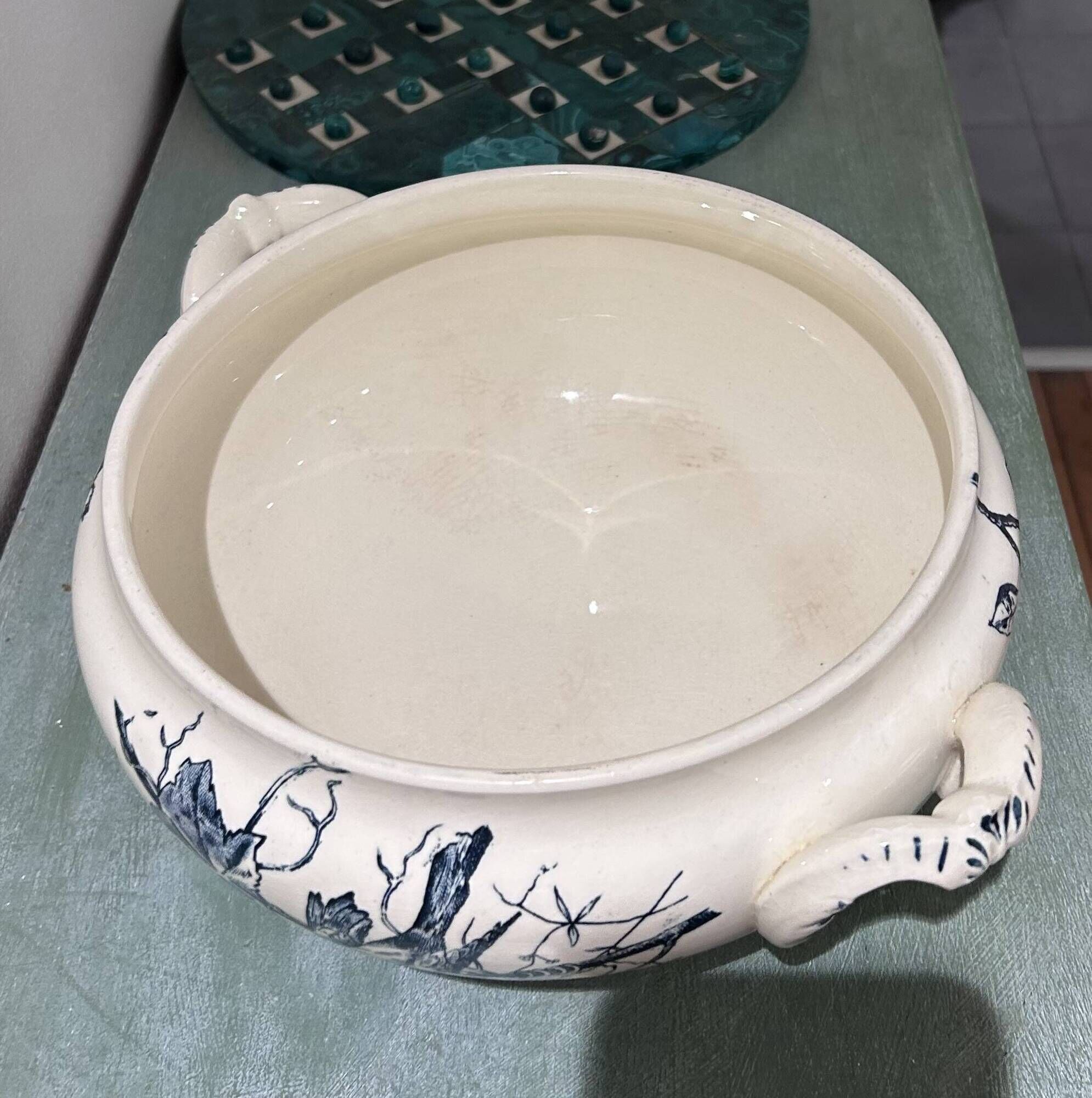 Antique soup tureen, late 19th century.