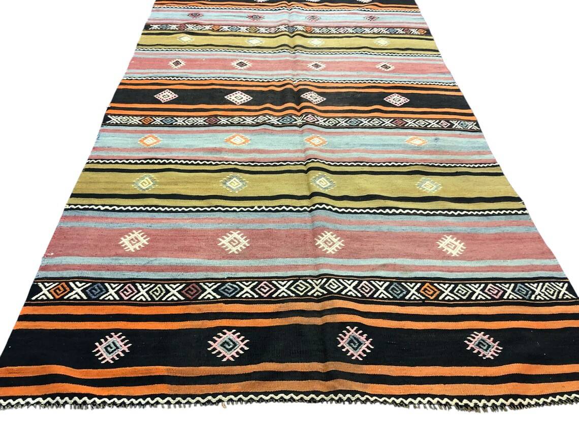 Oushak Vintage Wool Kilim Runner