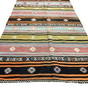 Oushak Kilim Runner en laine vintage