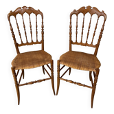2 chaises Chiavari vintage originales – en bois