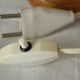Lampe design vintage en bois d'olivier