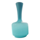 Grand vase vintage en opaline bleue à long col – Années 60/70
