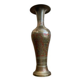 Vintage Indian solid brass vase