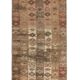 Vintage Turkish Hand-Knotted Wool Cotton Brown Runner 94x203