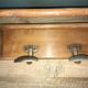 Wooden and metal coat rack