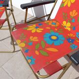 lot of 2 lafuma folding armchairs