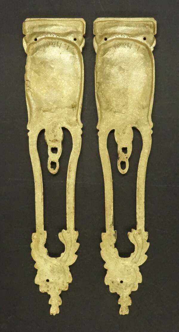 Large pair of falling Louis XVI style ornaments - bronze