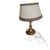 Mid-Century "3-light" table lamp in brass and cut crystal – France